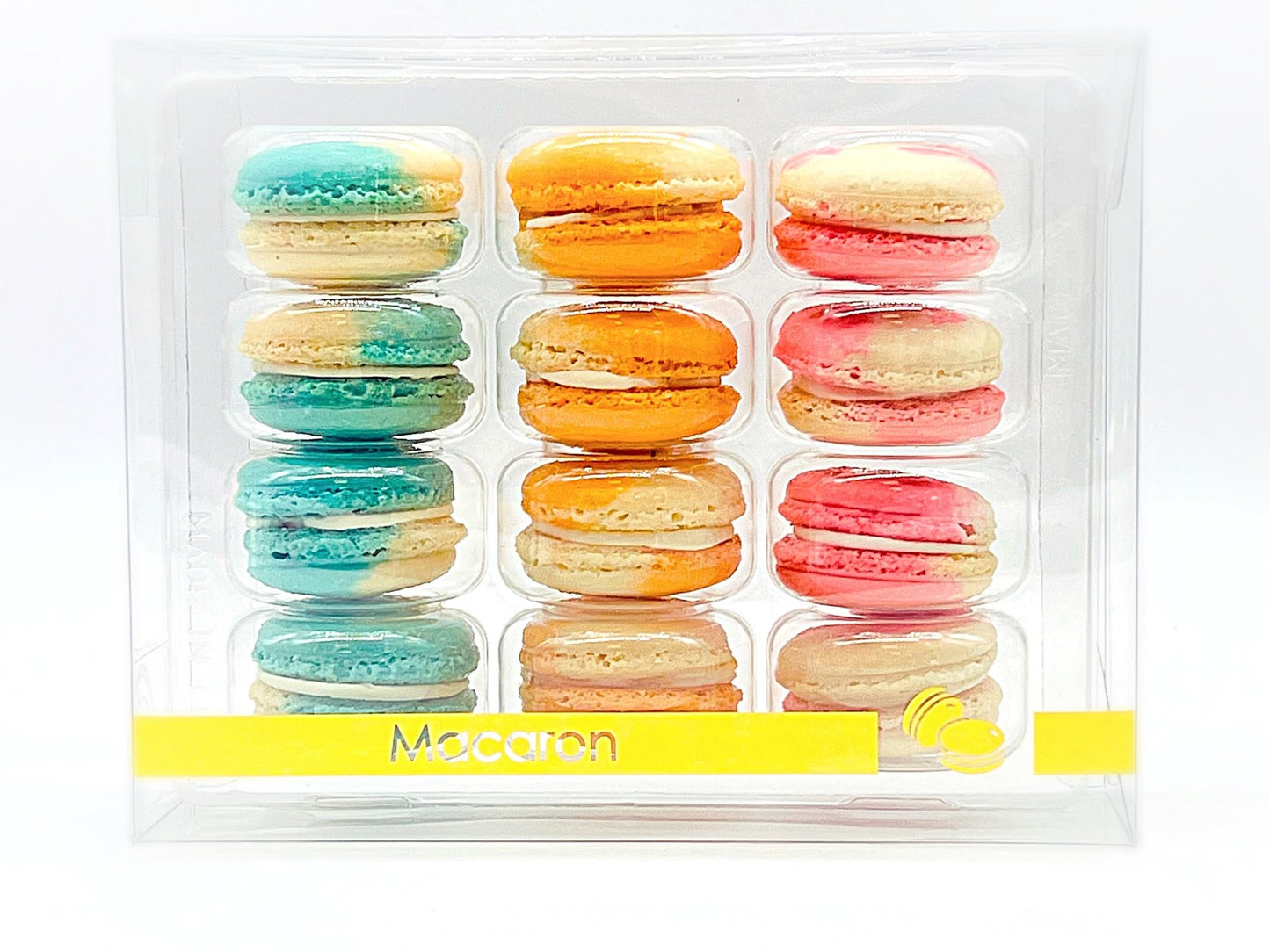 12 Pack Fruity Chocolate Gift Box Set Macarons. - Macaron Centrale