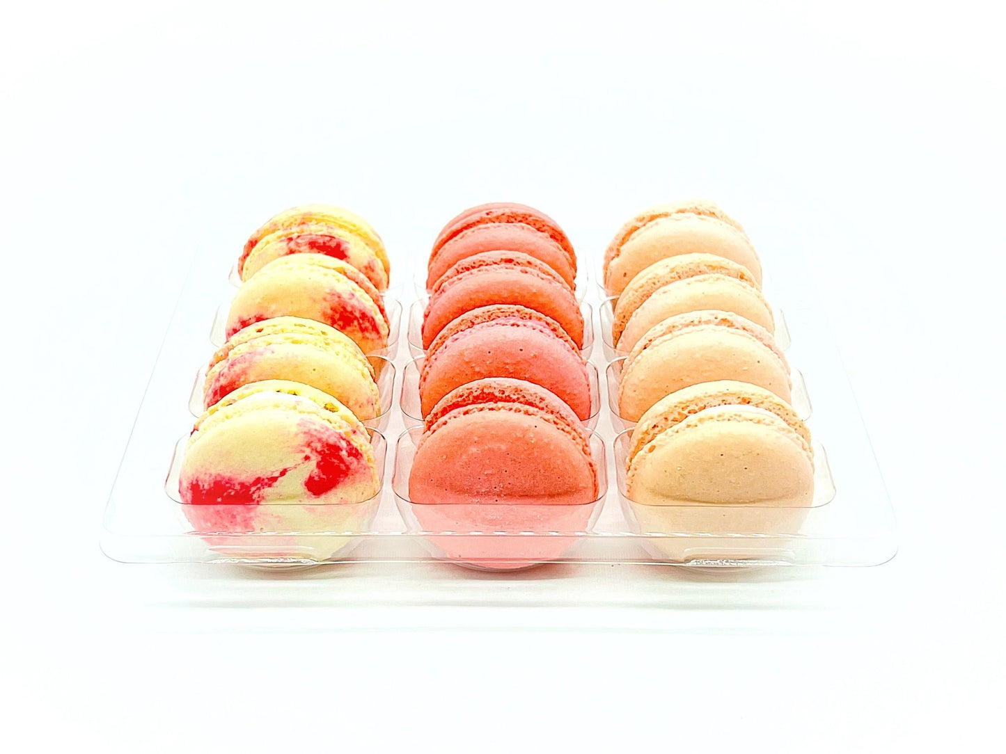 12 Pack Lovely Raspberry Gift Box Set Macarons. - Macaron Centrale