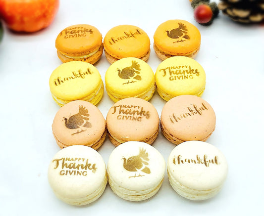 12 Pack Thanksgiving Macaron Set - Macaron Centrale