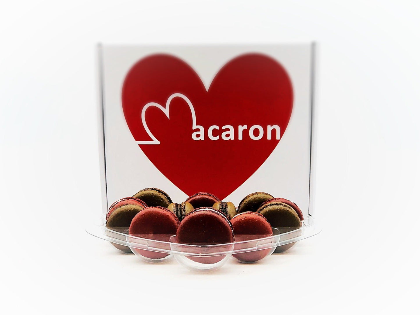 12 Pack The Heart | Red Velvet & Chocolate - Macaron Centrale
