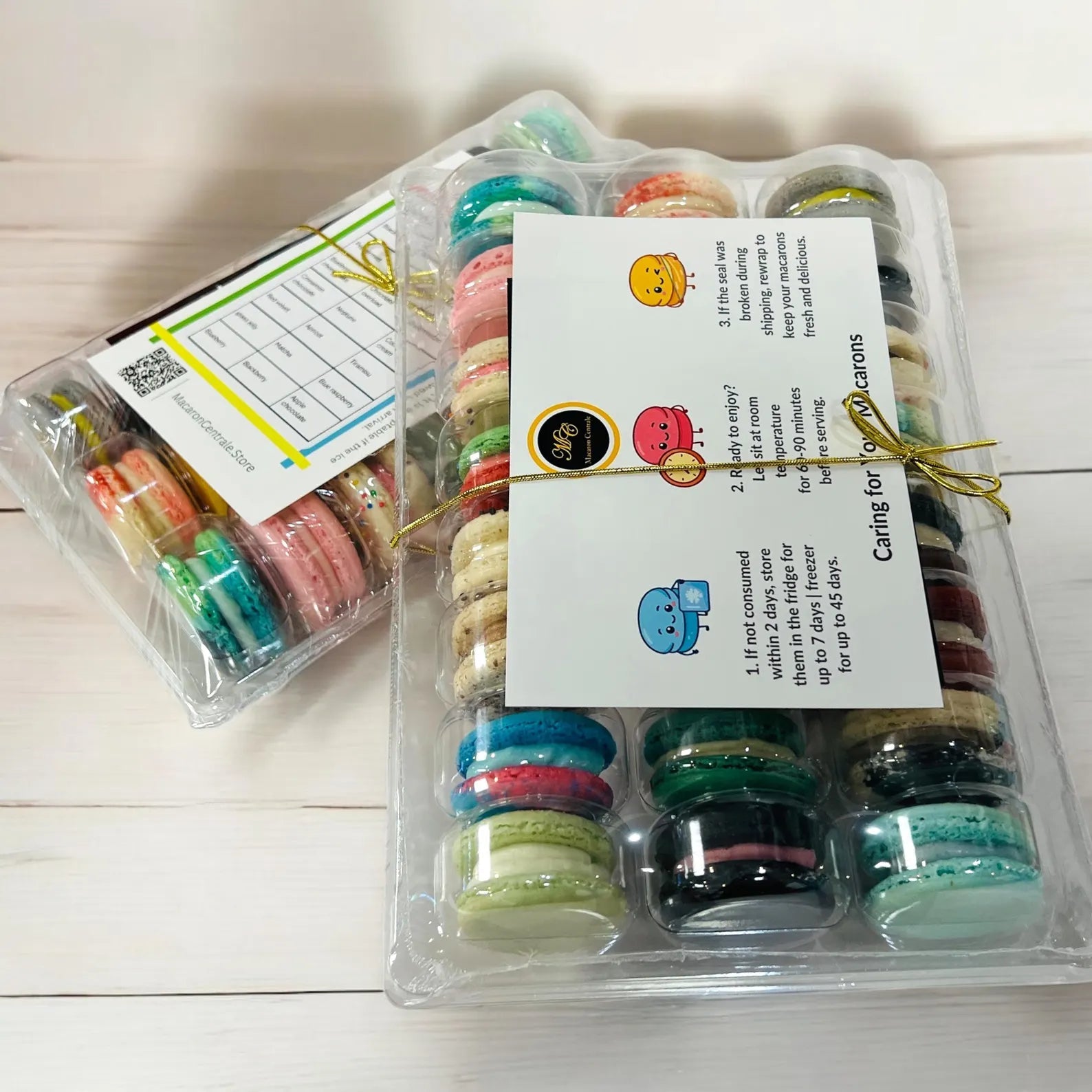 24 Pack | Surprise Me! French Macarons - Flavor Guide Included - Macaron Centrale