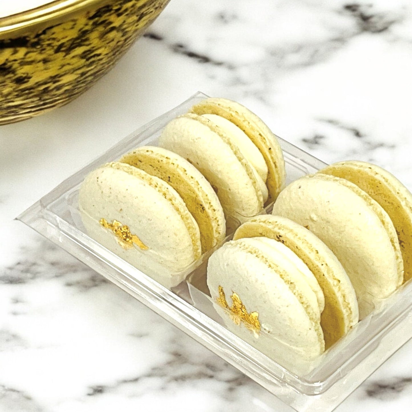 24K Elegance Vegan Macarons - Macaron Centrale4 Pack