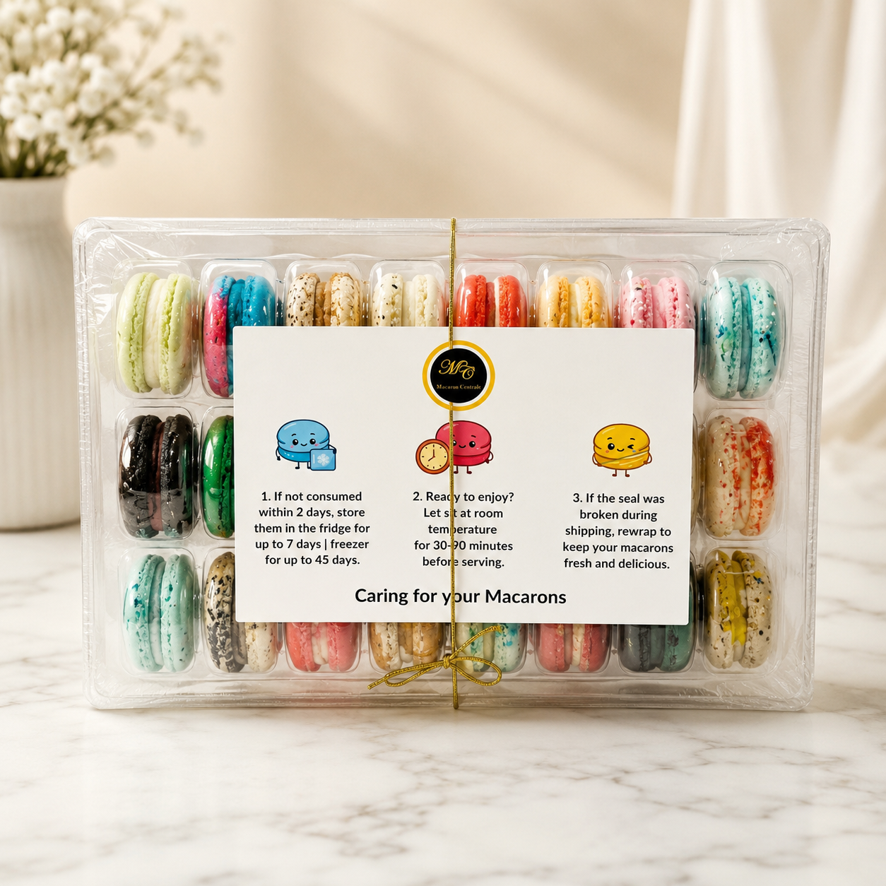 macaron です❣️ 24 Pack | Surprise Me! French Macarons - Cold Pack Included