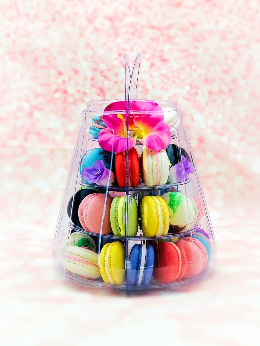 4 Tier Macaron Tower with Protective Case | Adjustable and Reusable - Macaron Centrale
