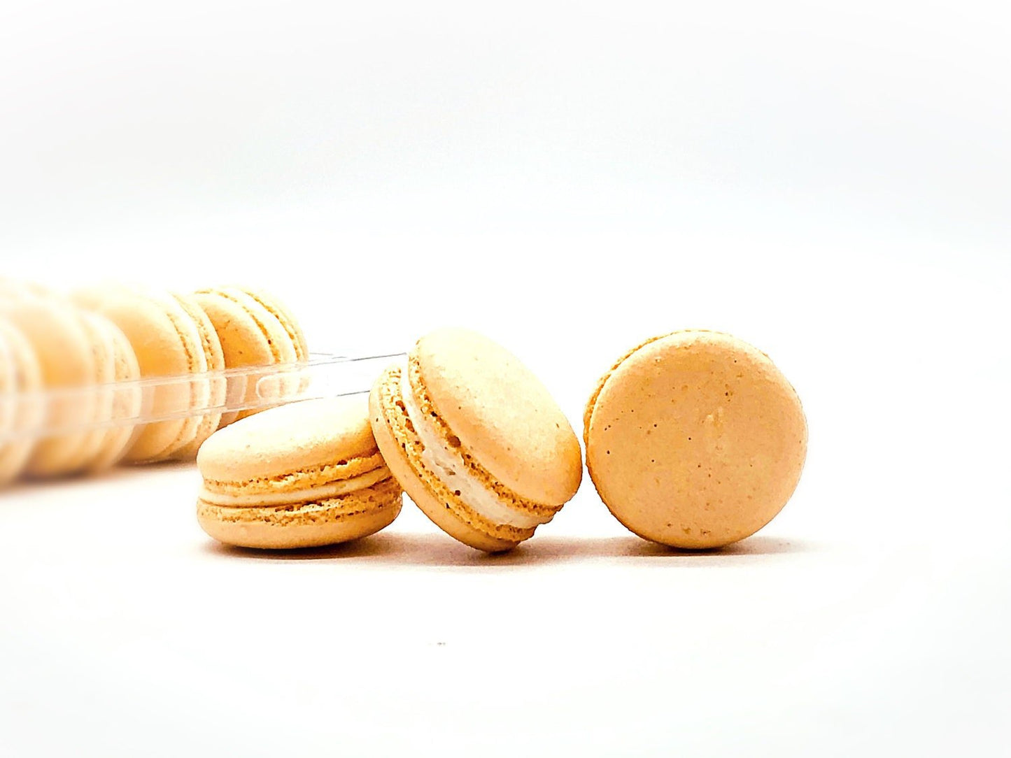 50 Pack Apricot French Macaron Value Pack - Macaron Centrale