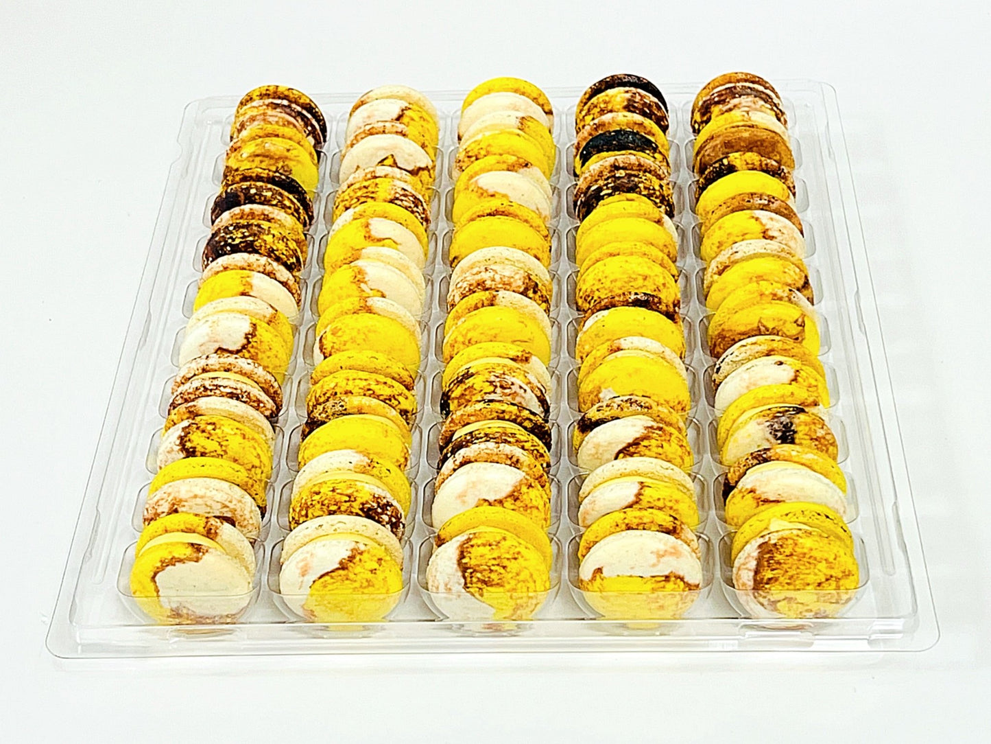 50 Pack Butterscotch Chocolate Macarons - Macaron Centrale