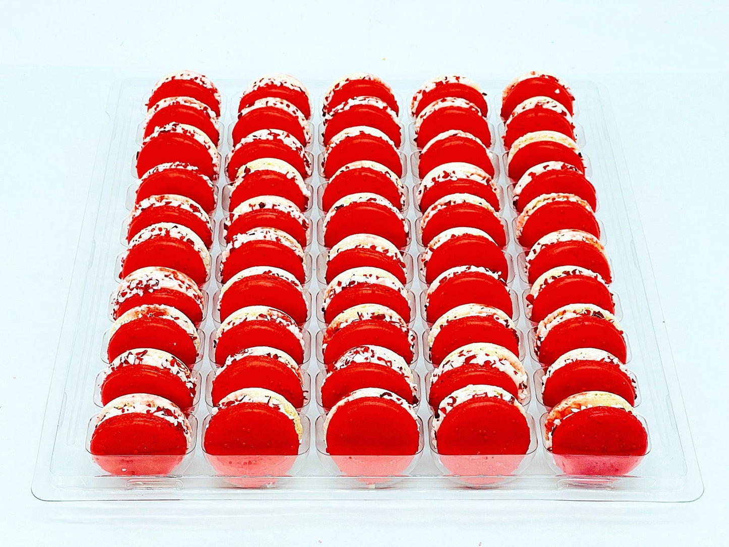 50 Pack Candy CaneFrench Macaron Value Pack - Macaron Centrale