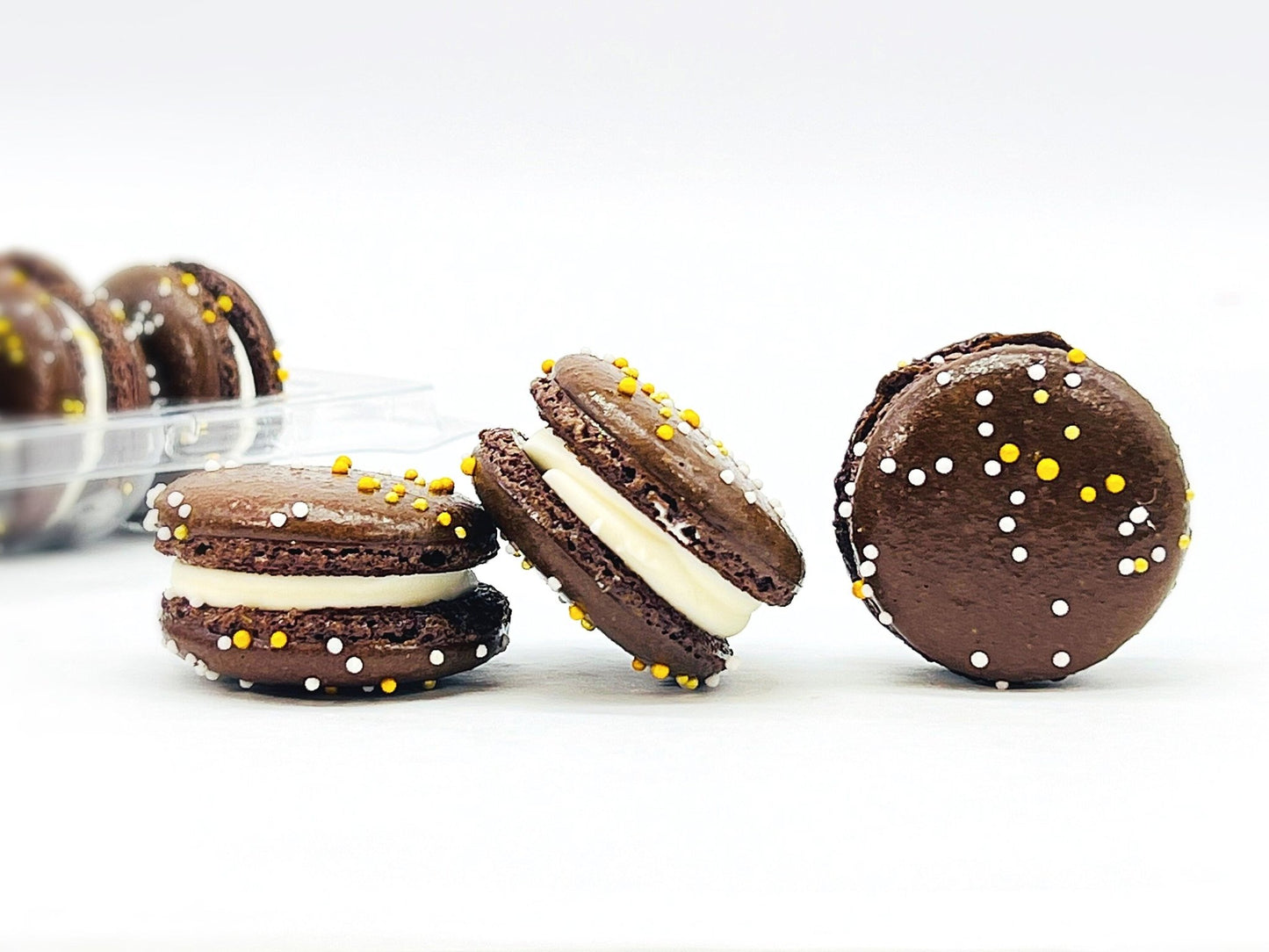 50 Pack Caramel Coconut French Macaron Value Pack - Macaron Centrale