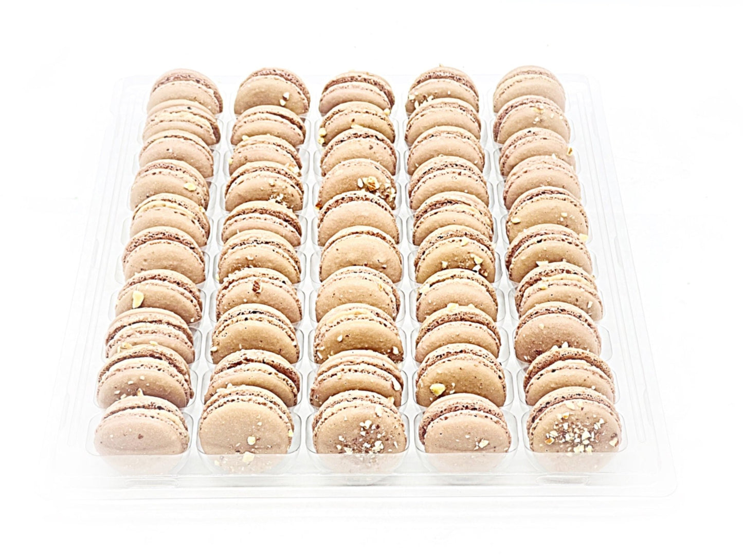 50 Pack Chocolate Hazelnut French Macaron Value Pack - Macaron Centrale