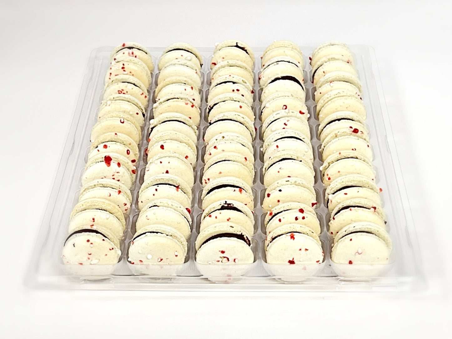 50 Pack Chocolate Peppermint French Macaron Value Pack - Macaron Centrale