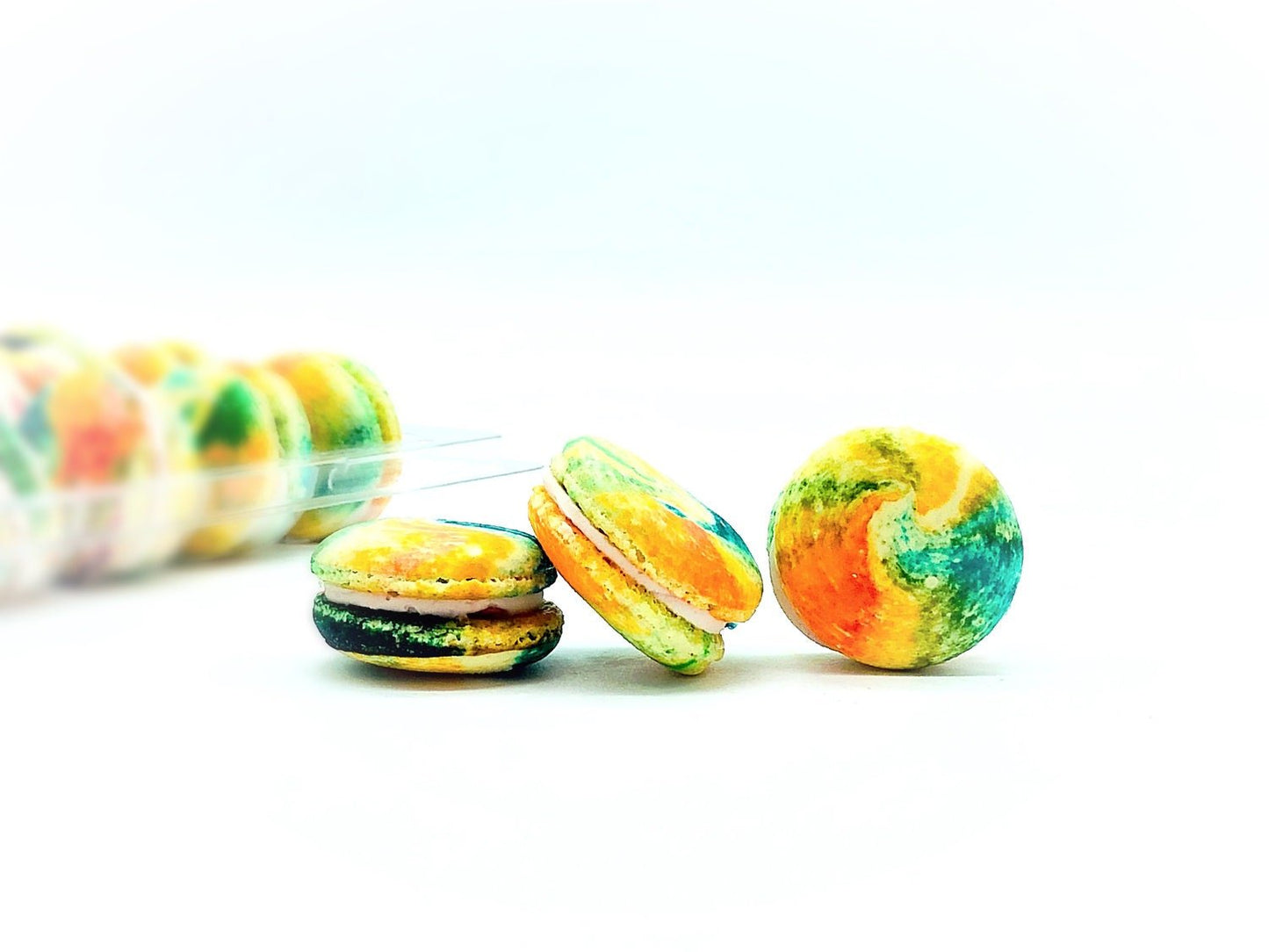 50 Pack Fruity Pebble French Macaron Value Pack - Macaron Centrale