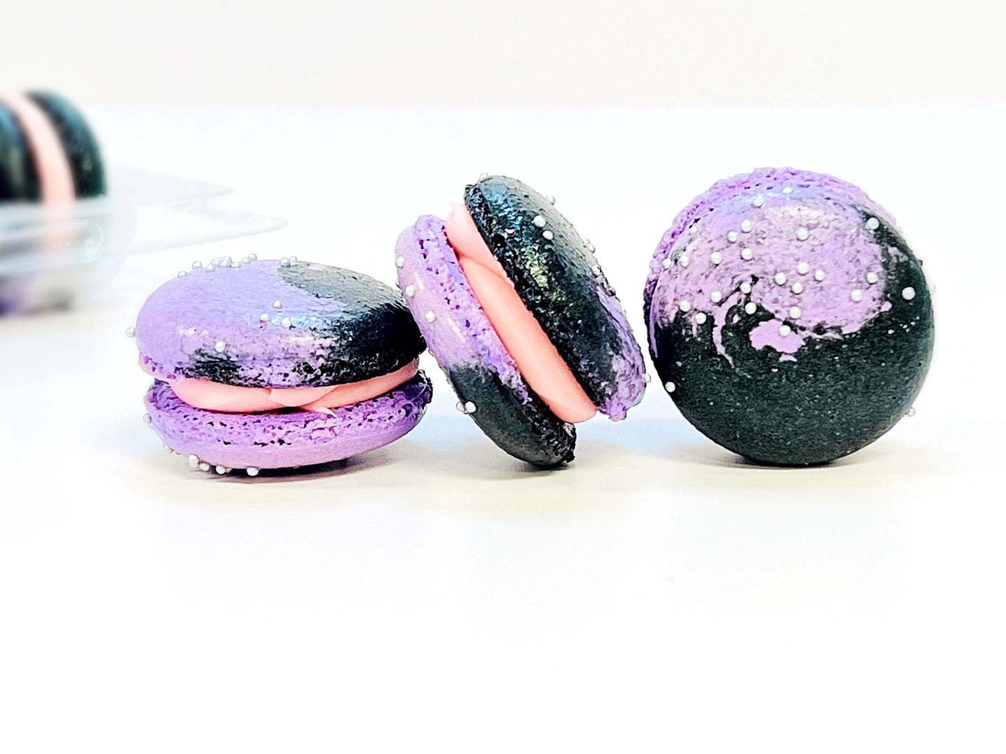 50 Pack Gourmet Raspberry French Macaron Value Pack - Macaron Centrale