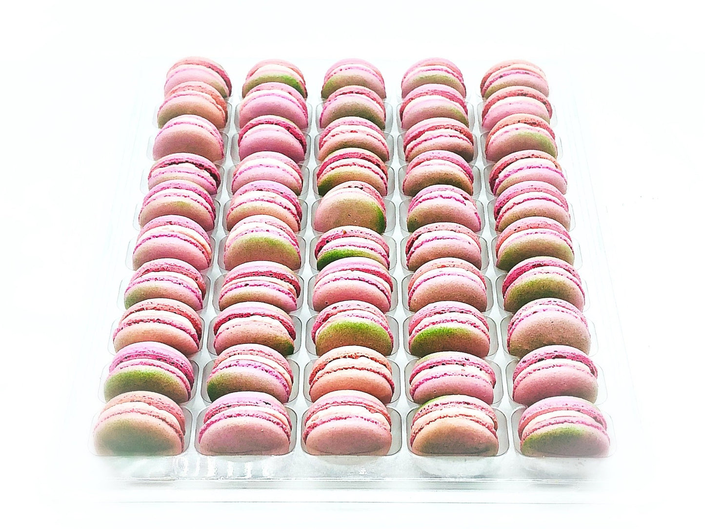 50 Pack Guava French Macaron Value Pack - Macaron Centrale