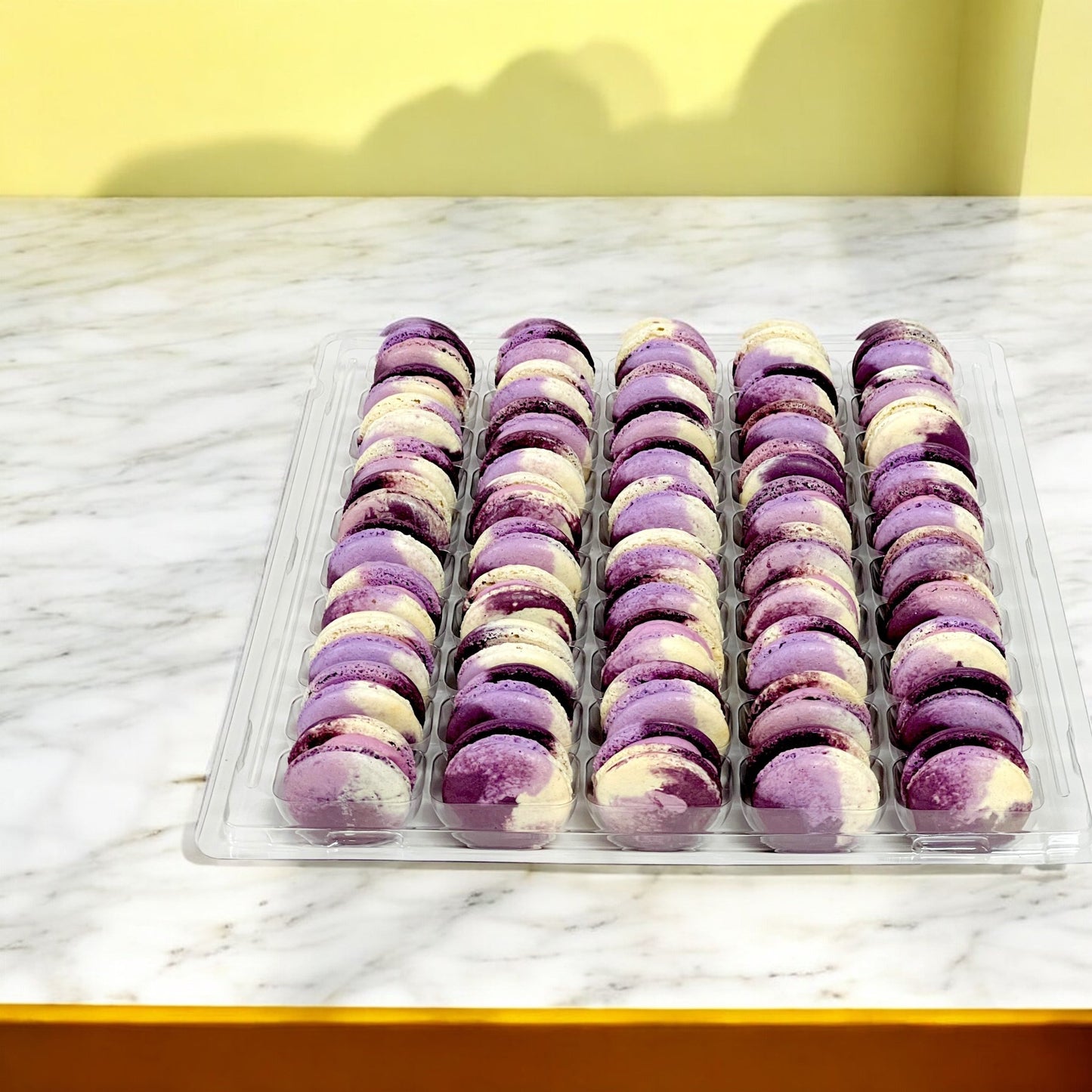 50 Pack Hibiscus Plum French Macaron Value Pack - Macaron Centrale