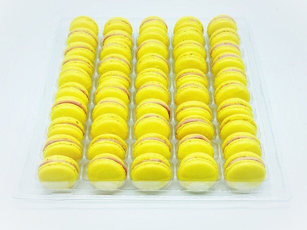 50 Pack Lemon Berry French Macaron Value Pack - Macaron Centrale