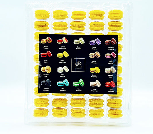 50 Pack Lemon French Macaron Value Pack - Macaron Centrale