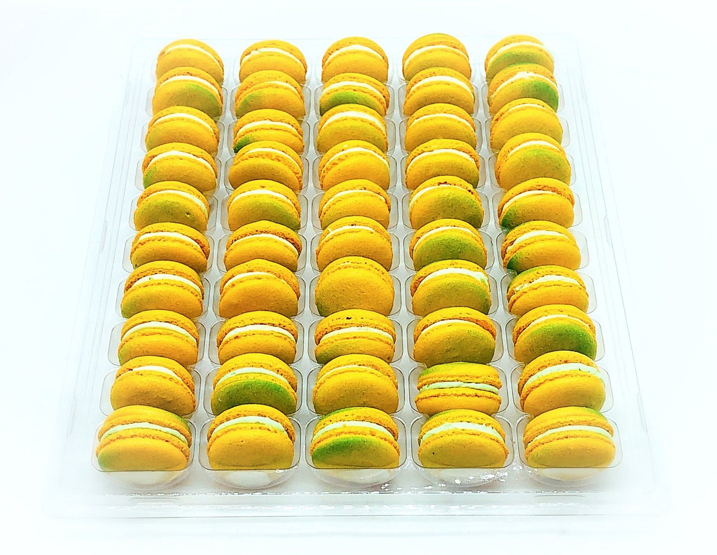 50 Pack Mango French Macaron Value Pack - Macaron Centrale