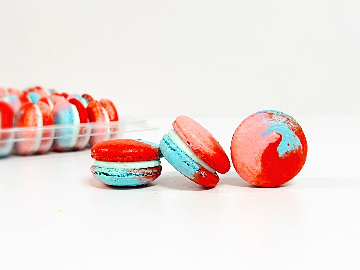 50 Pack Marachino Cherry French Macaron Value Pack - Macaron Centrale