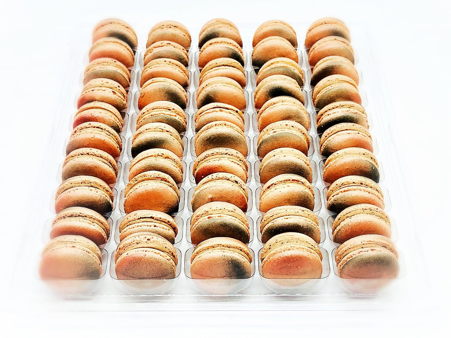 50 Pack The Mars ( Whipped Chocolate Ganache Caramel Macaron) | French Macaron Value Pack - Macaron Centrale