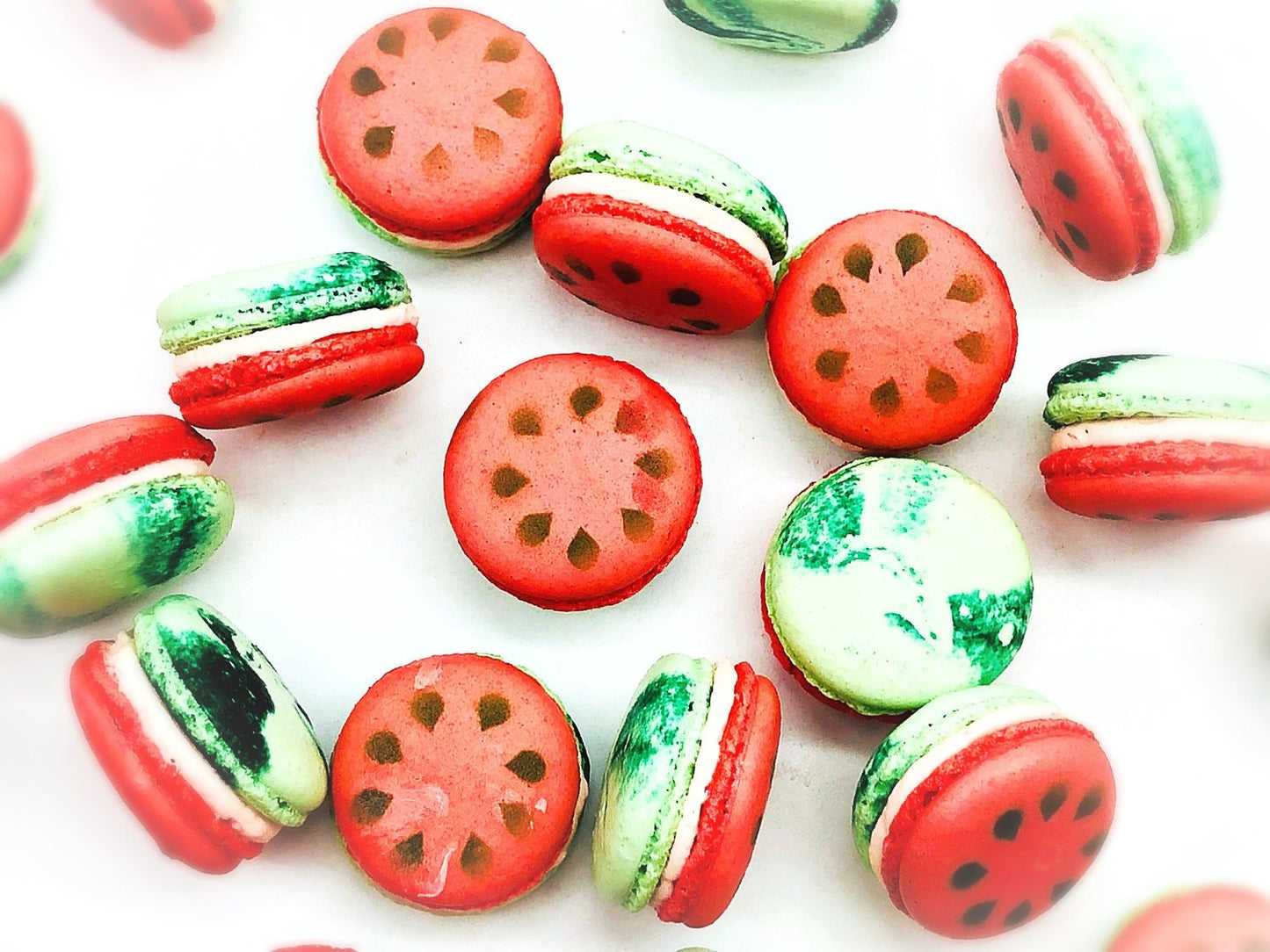 50 Pack Watermelon French Macaron Value Pack - Macaron Centrale