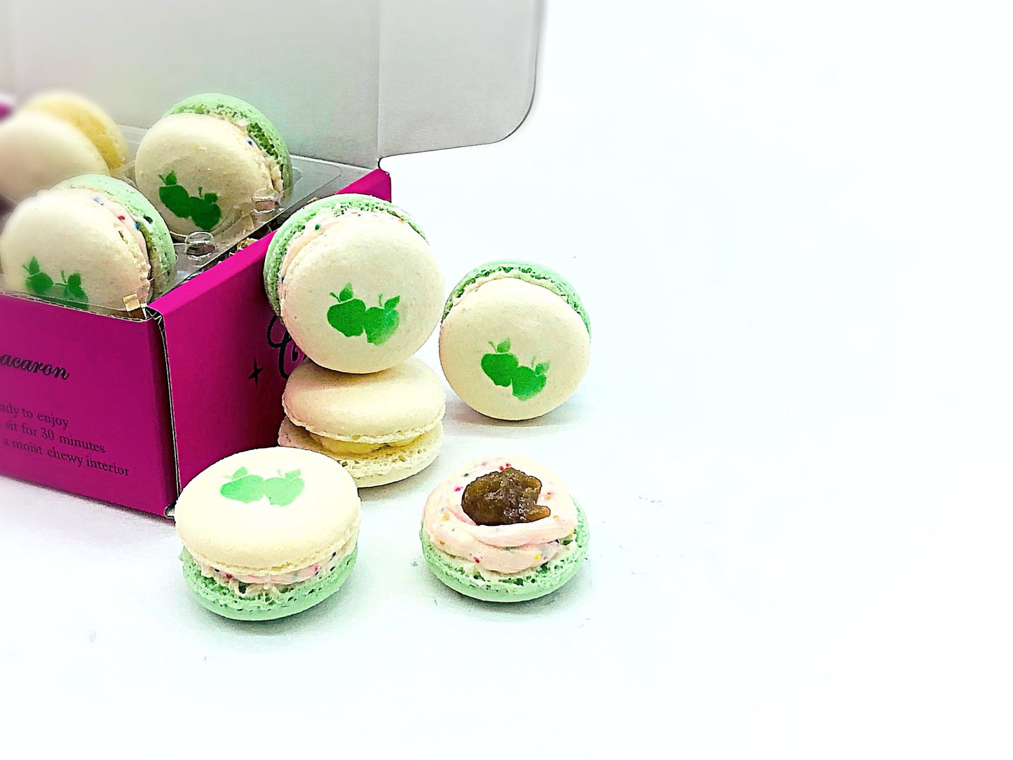 6 Pack Apple Sundae French Macarons - Macaron Centrale