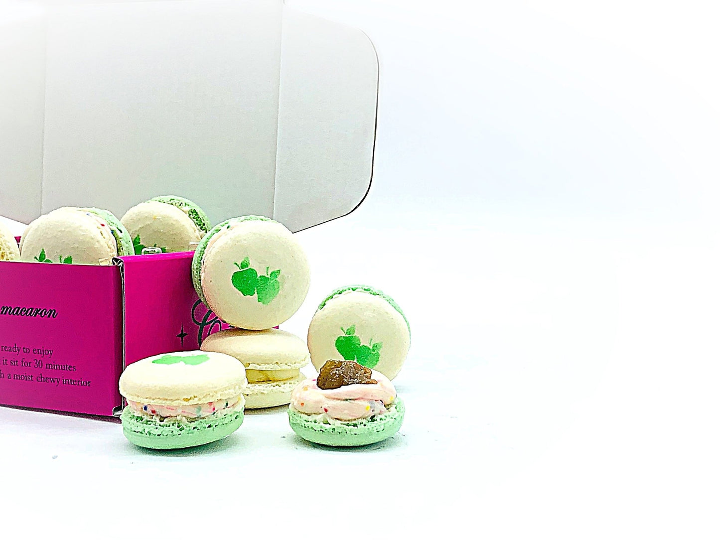 6 Pack Apple Sundae French Macarons - Macaron Centrale