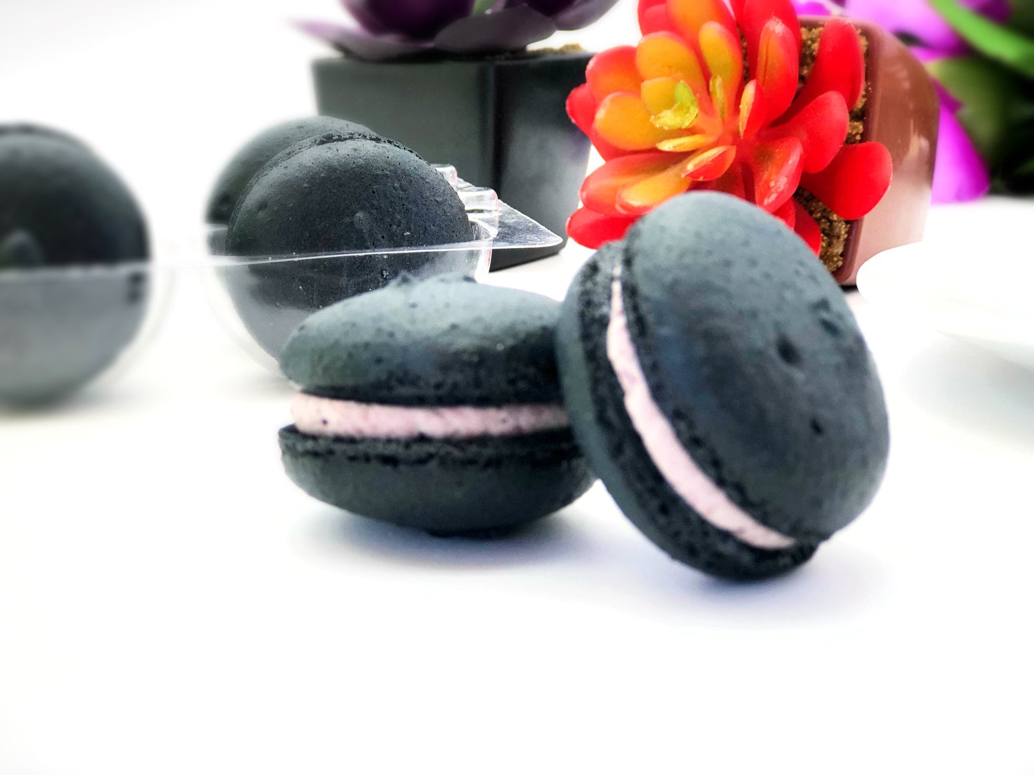 6 Pack blackberry macarons - Macaron Centrale
