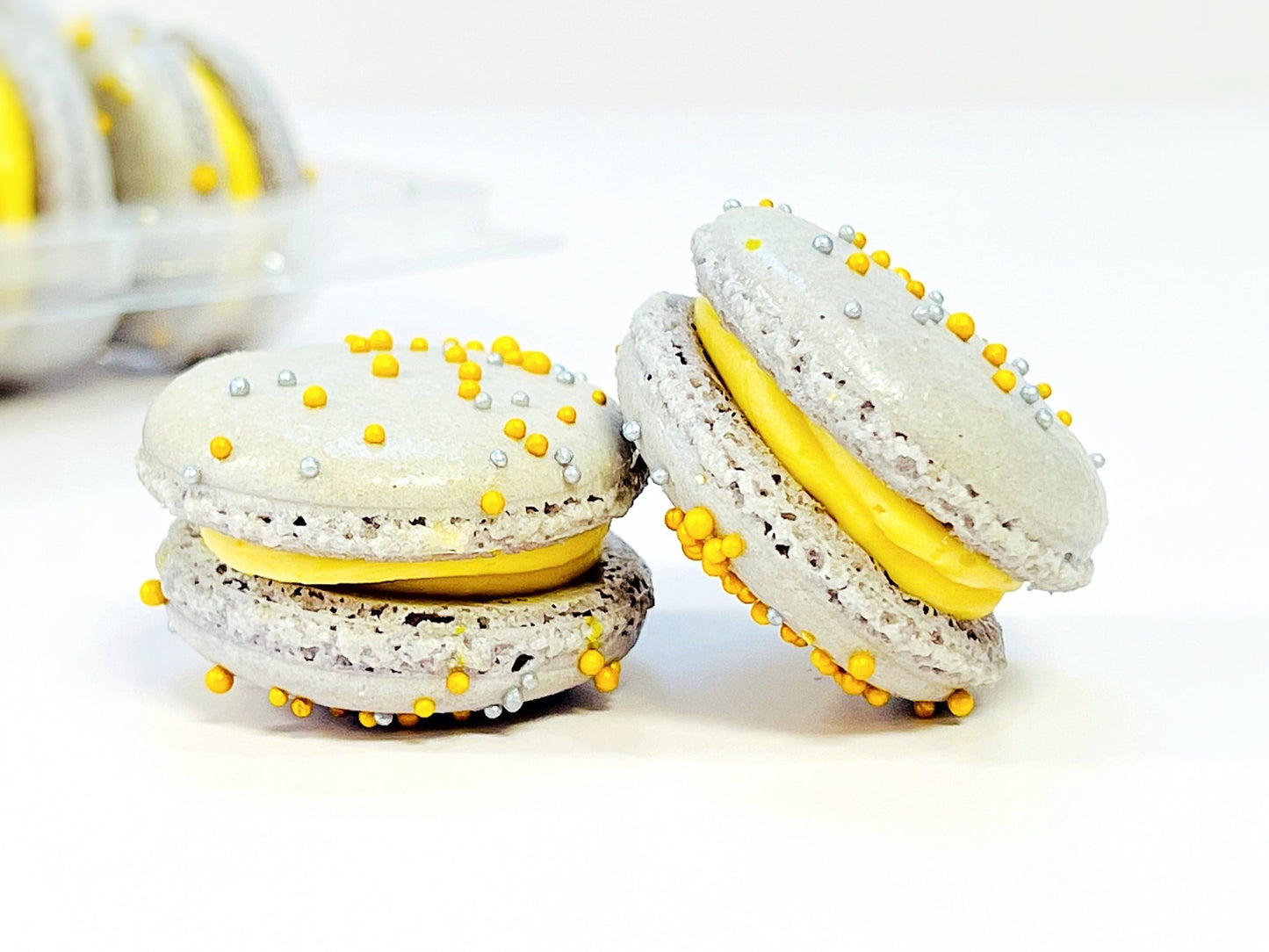 6 Pack Butterscotch Dark Chocolate French Macaron - Macaron Centrale
