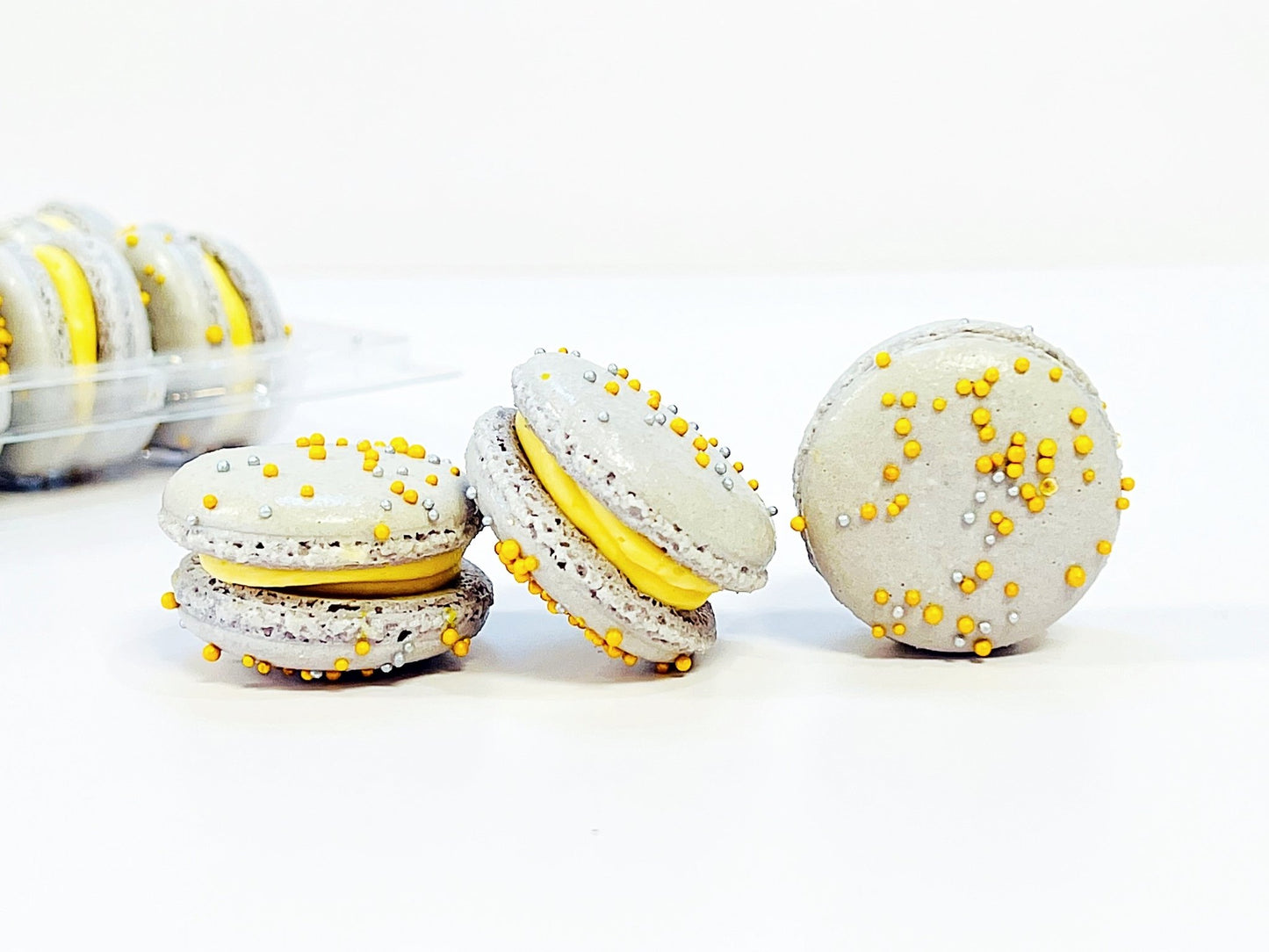6 Pack Butterscotch Dark Chocolate French Macaron - Macaron Centrale