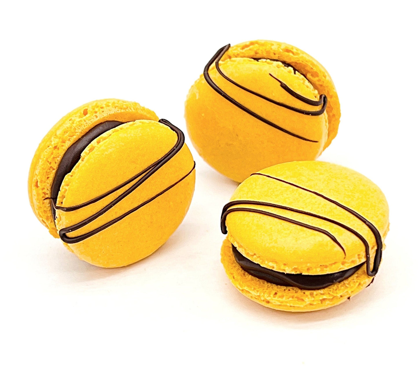 6 Pack Chocolate Marmalade French Macarons - Macaron Centrale