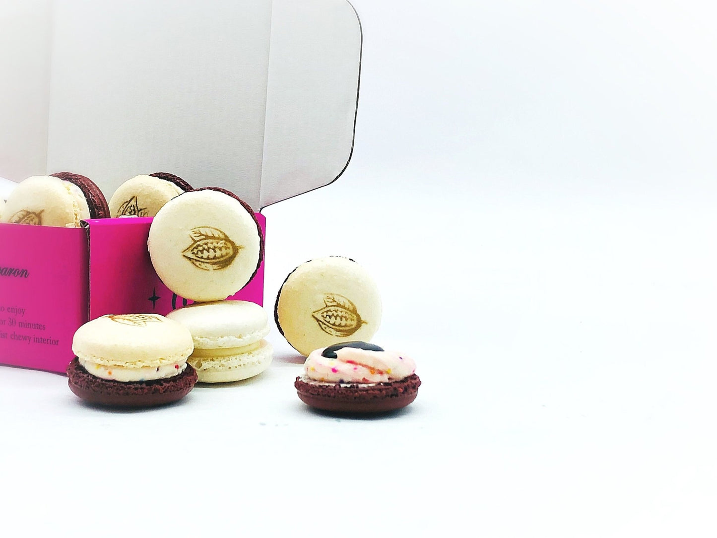6 Pack Chocolate Sundae French Macarons - Macaron Centrale