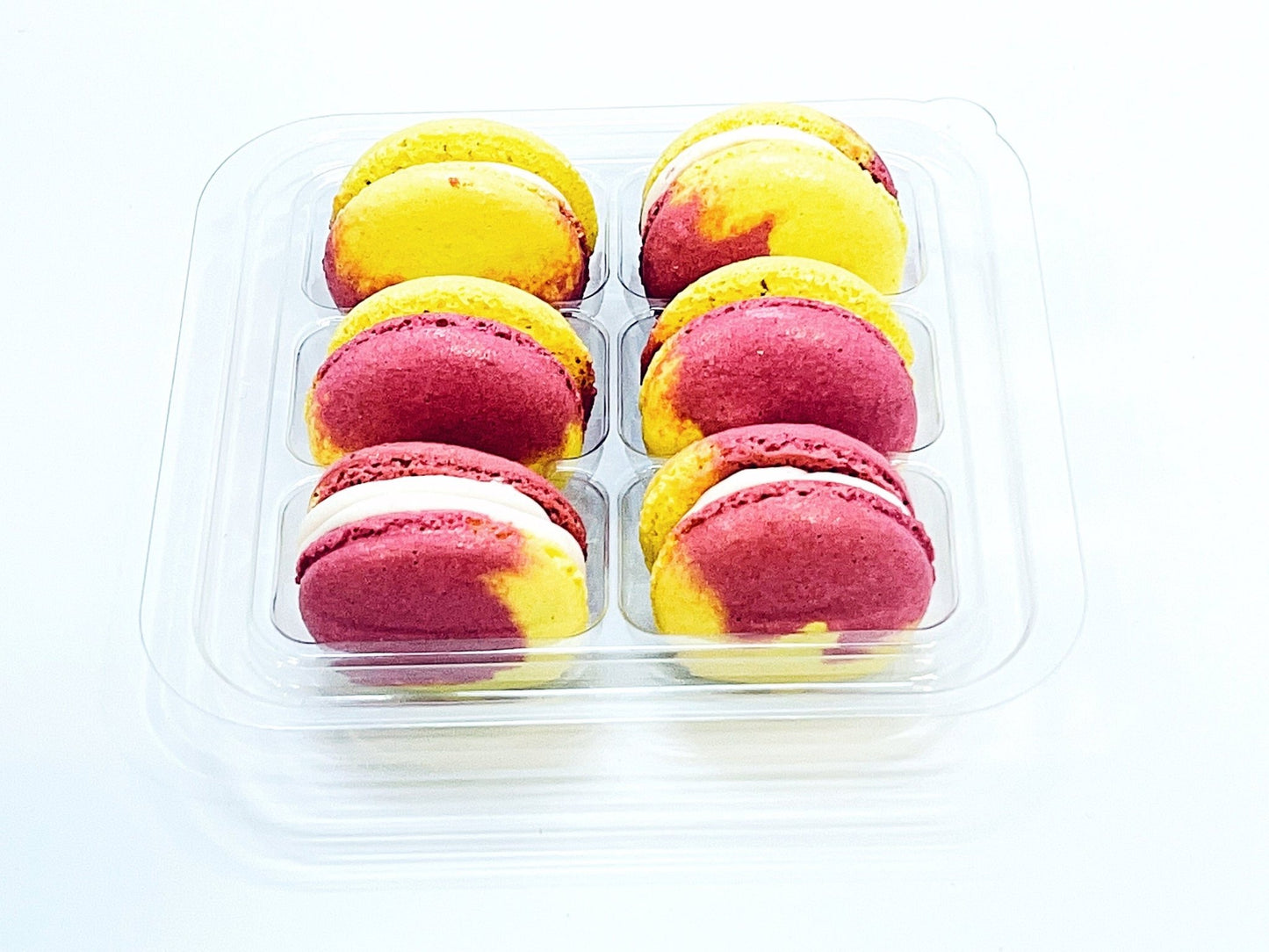 6 Pack Cranberry and Yuzu Macarons - Macaron Centrale