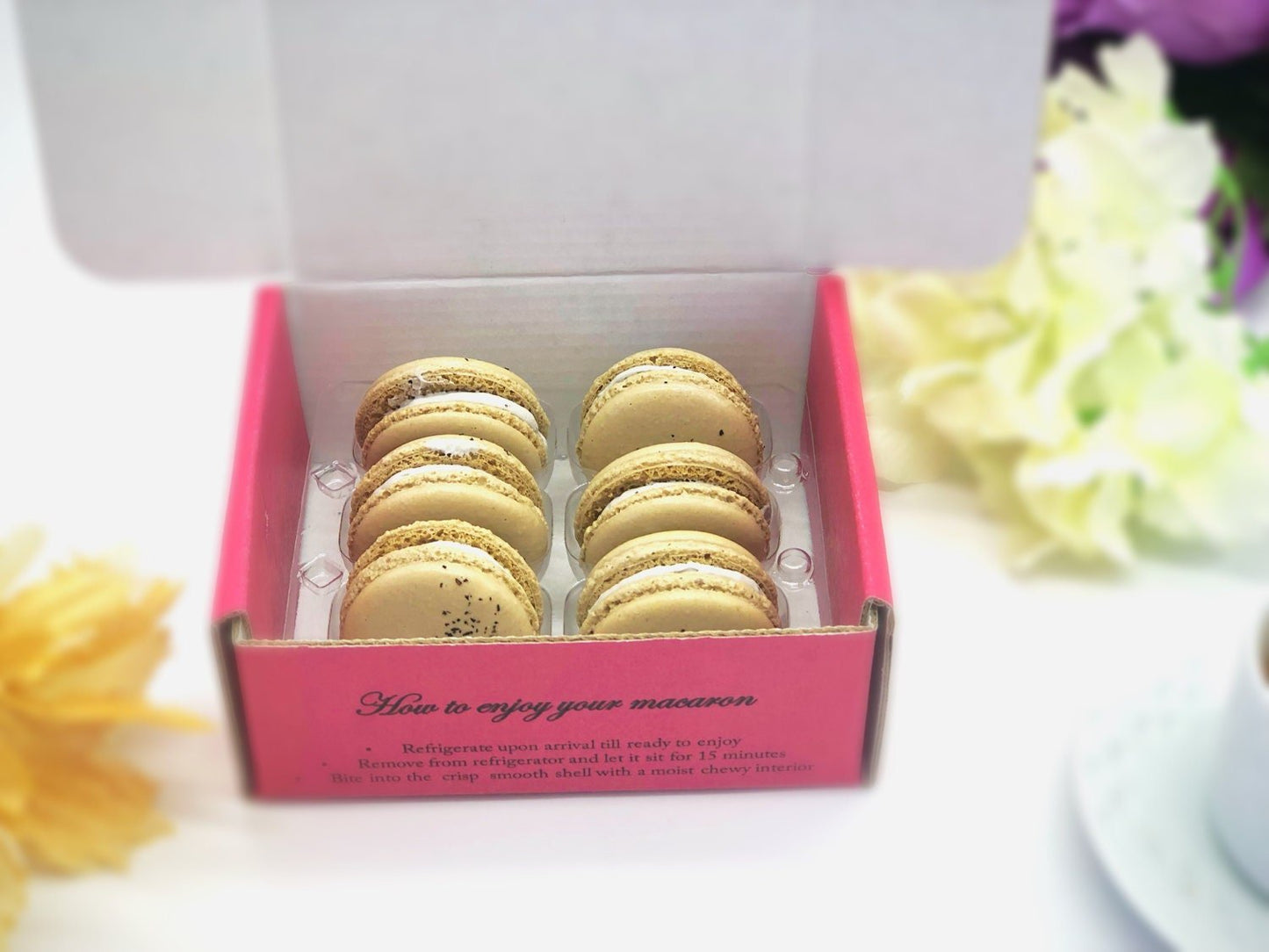 6 Pack earl grey macarons - Macaron Centrale