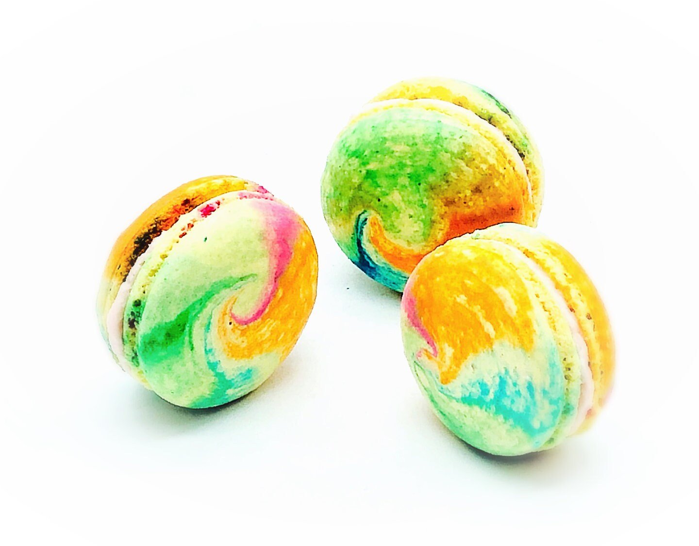 6 Pack fruity pebble French macarons - Macaron Centrale