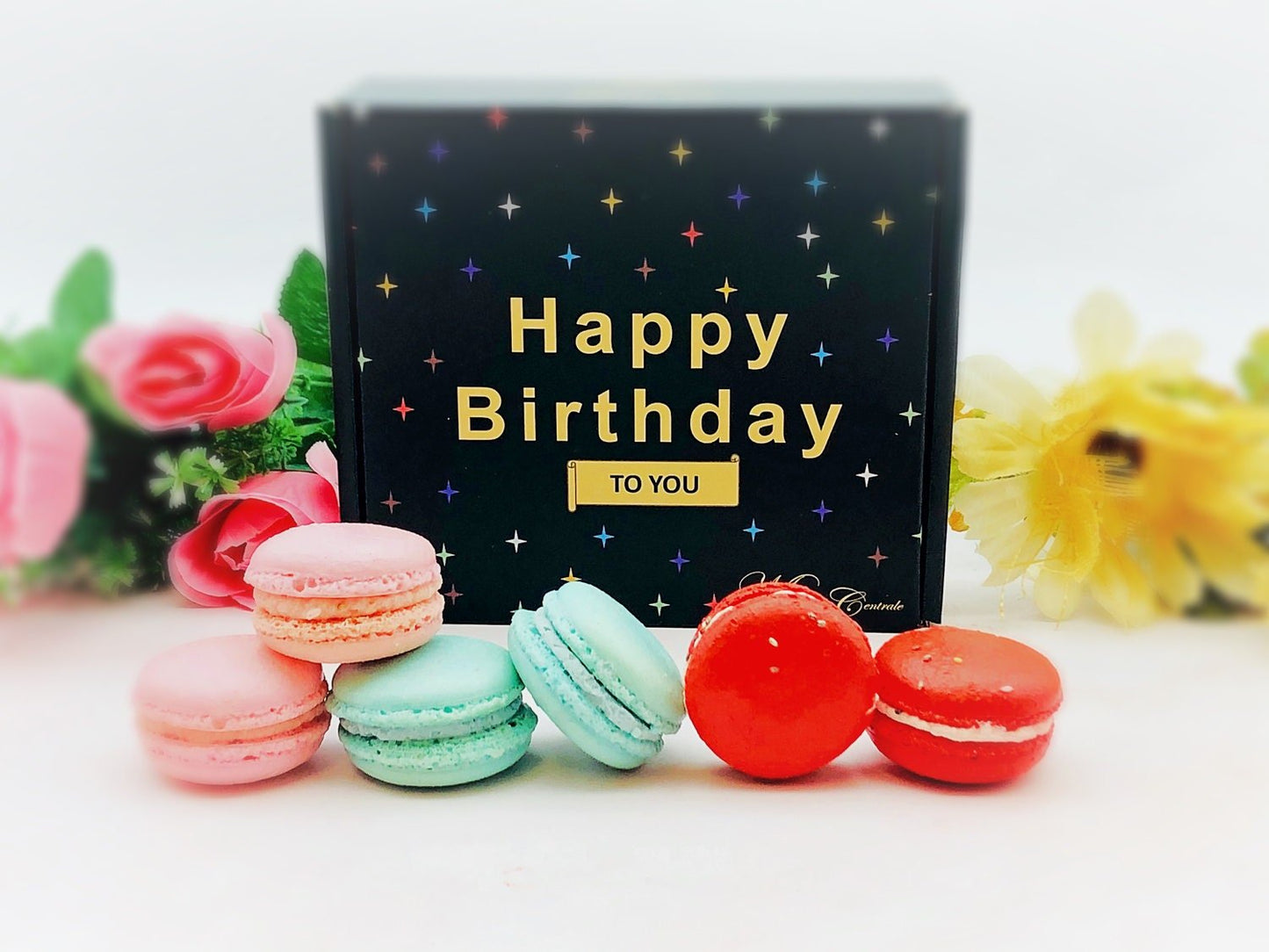 6 Pack Happy Birthday Macaron Set | a perfect gift for the birthday occasion - Macaron CentraleBerries Set