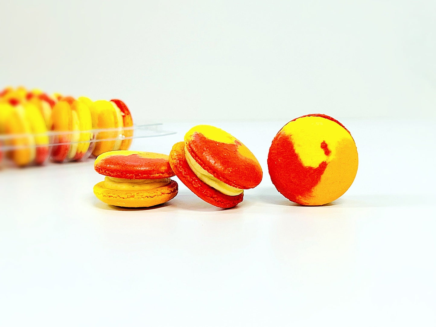 6 Pack Mango Cardamom French Macaron - Macaron Centrale