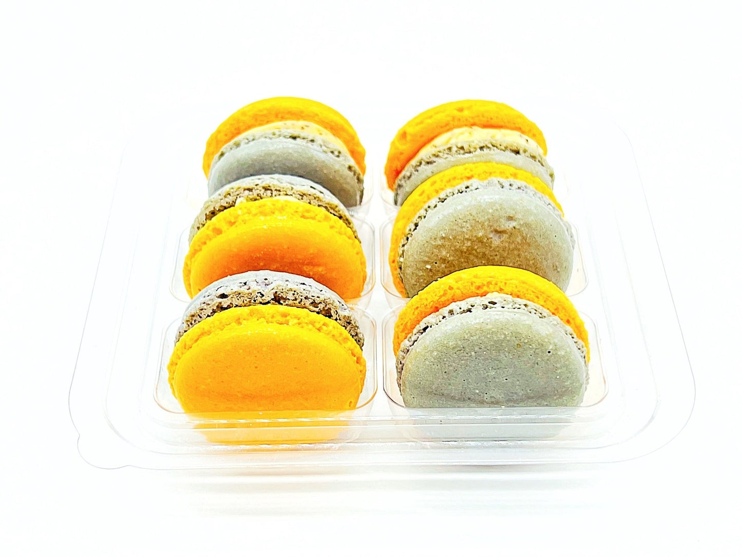 6 Pack Orange Earl Grey French Macarons - Macaron Centrale