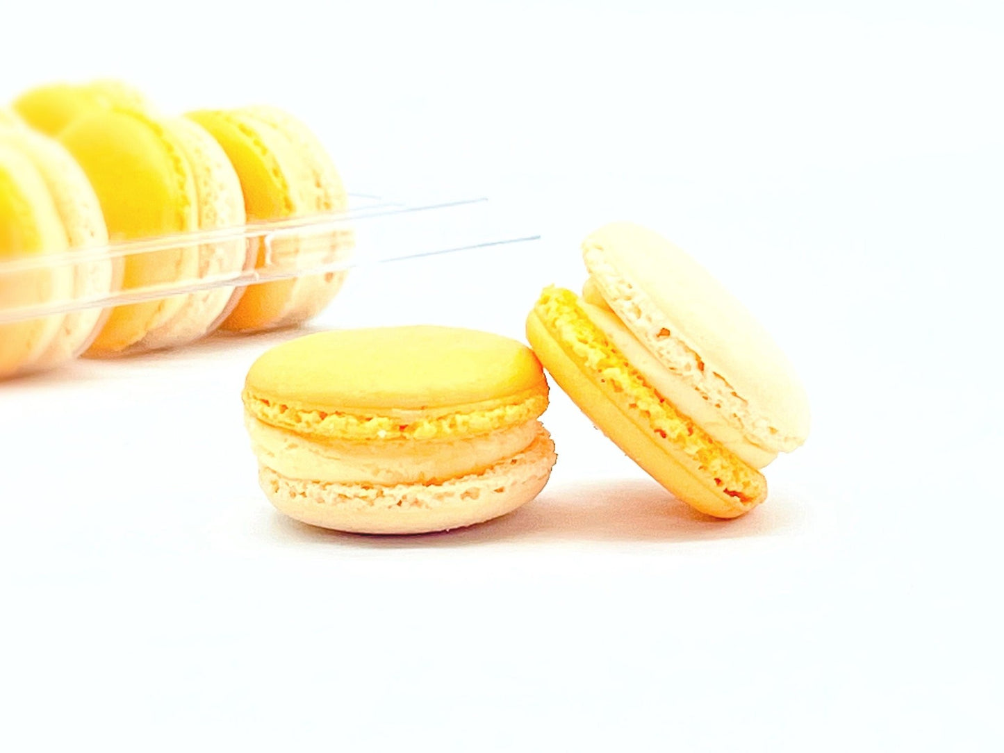 6 Pack Orange Pumpkin Macarons - Macaron Centrale