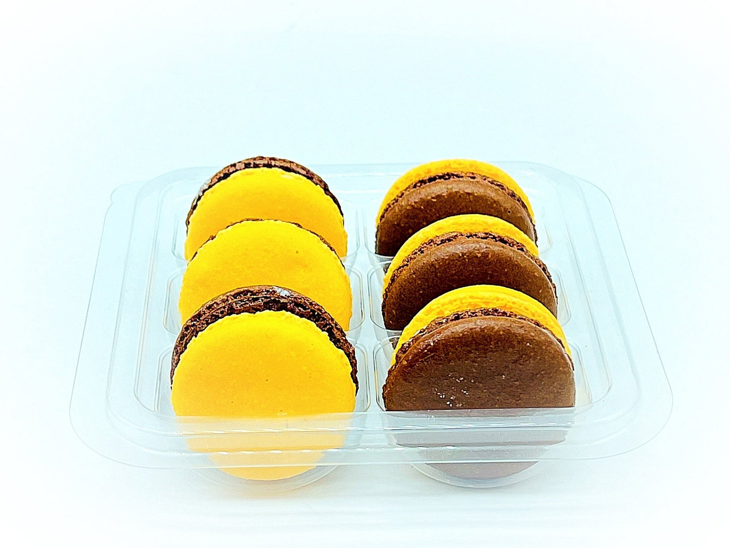 6 Pack Papaya French Macarons - Macaron Centrale