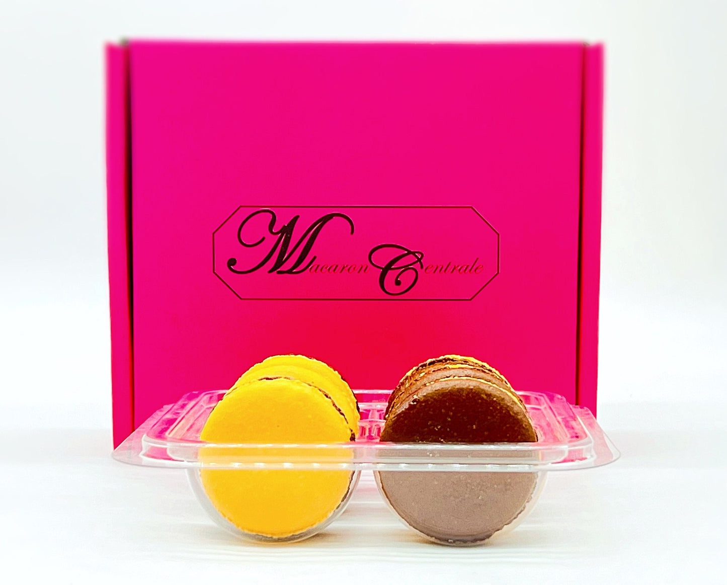 6 Pack Papaya French Macarons - Macaron Centrale