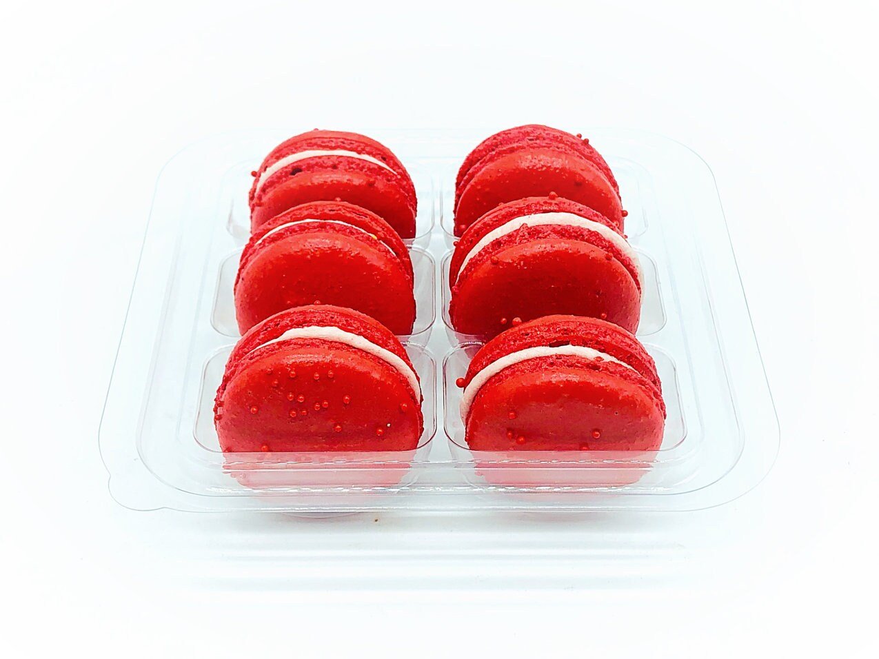 6 Pack strawberry macarons - Macaron Centrale