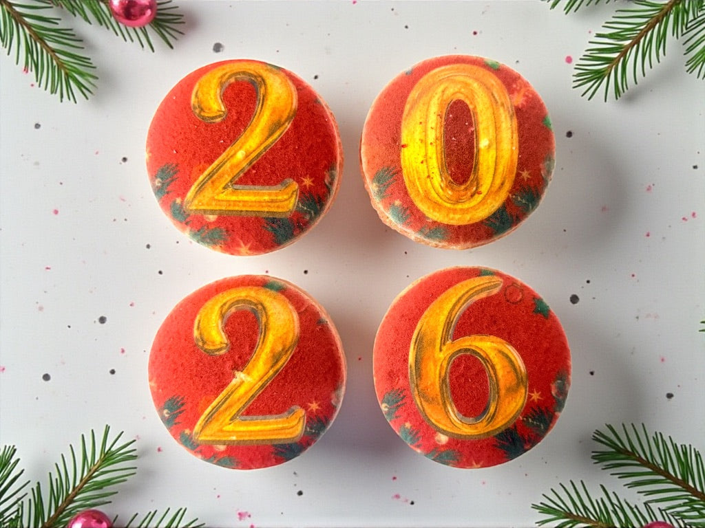 Red Elegance 2026 | New Year Macarons Gift Set