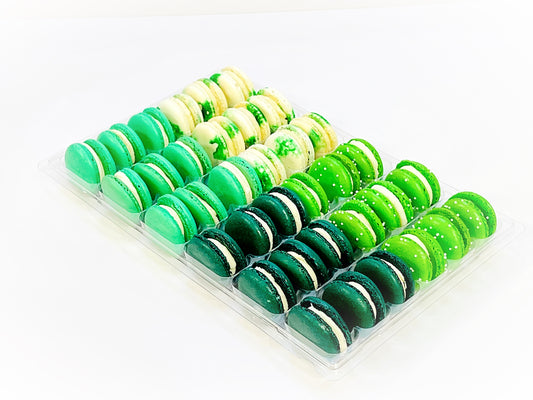 Green Vibe: A Flavorful Quartet of French Macarons in One Set | (Apple Cheesecake, Apple, Lime and Green Velvet) | 36 Pack