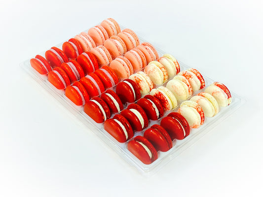 Red Vibe: A Flavorful Quartet of French Macarons in One Set | 36 Pack