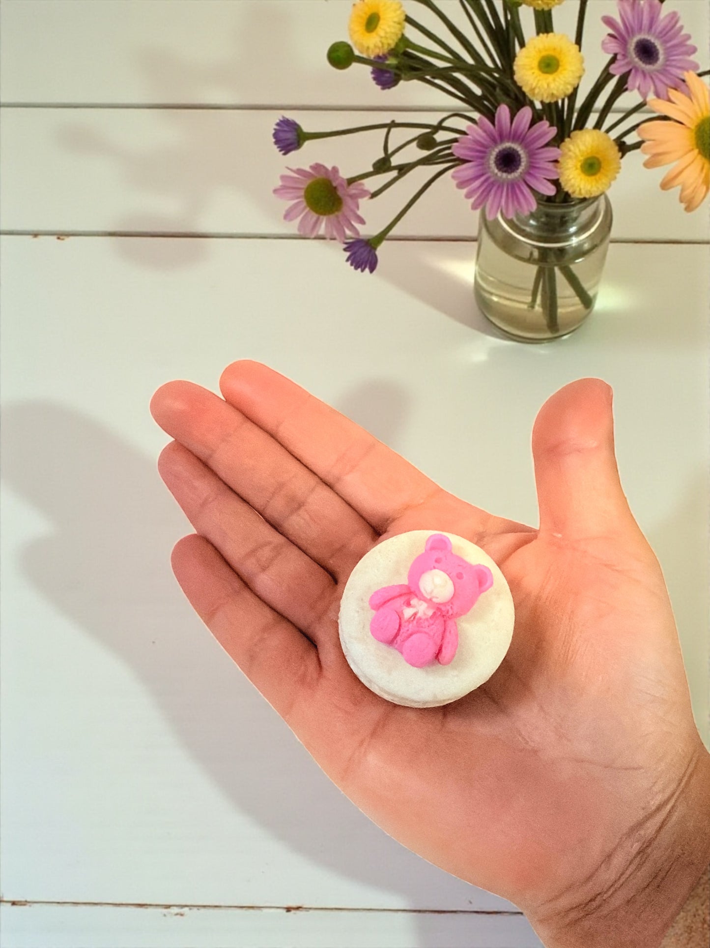 Pink Teddy Macarons – Adorable French Cookies for Baby Birthdays or Party Favors