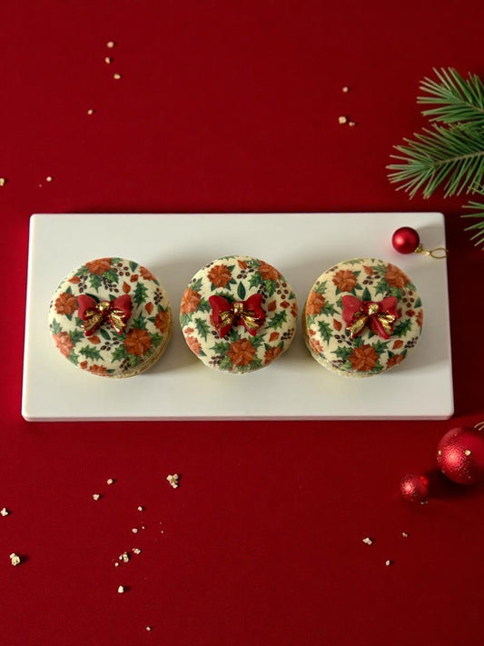 Crimson Bow Holiday Macarons | Season of Joy Collection