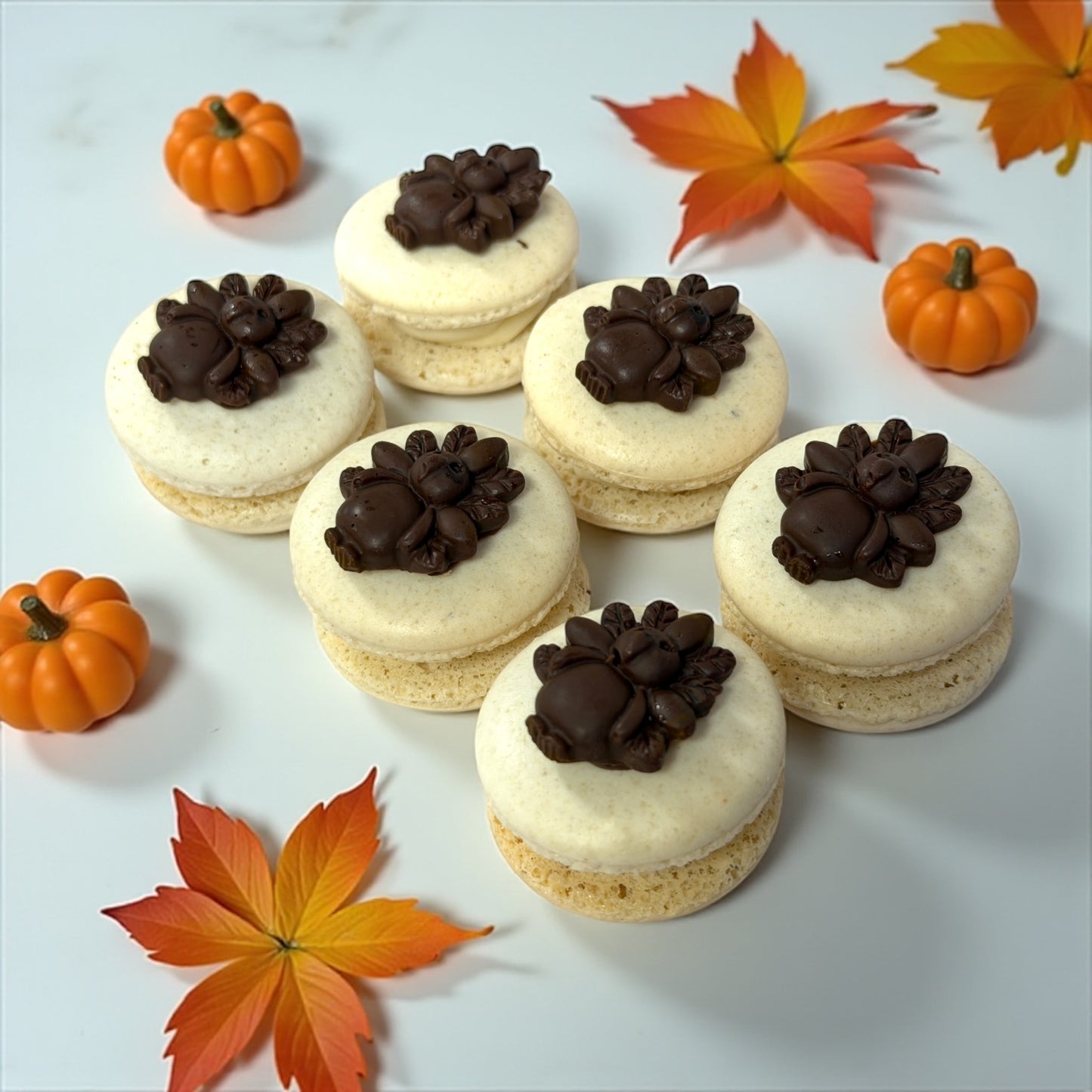Chocolate Turkey Charm Macaron