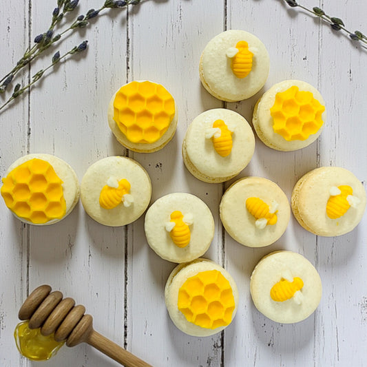 Golden Hive French Macarons – Customizable Flavors