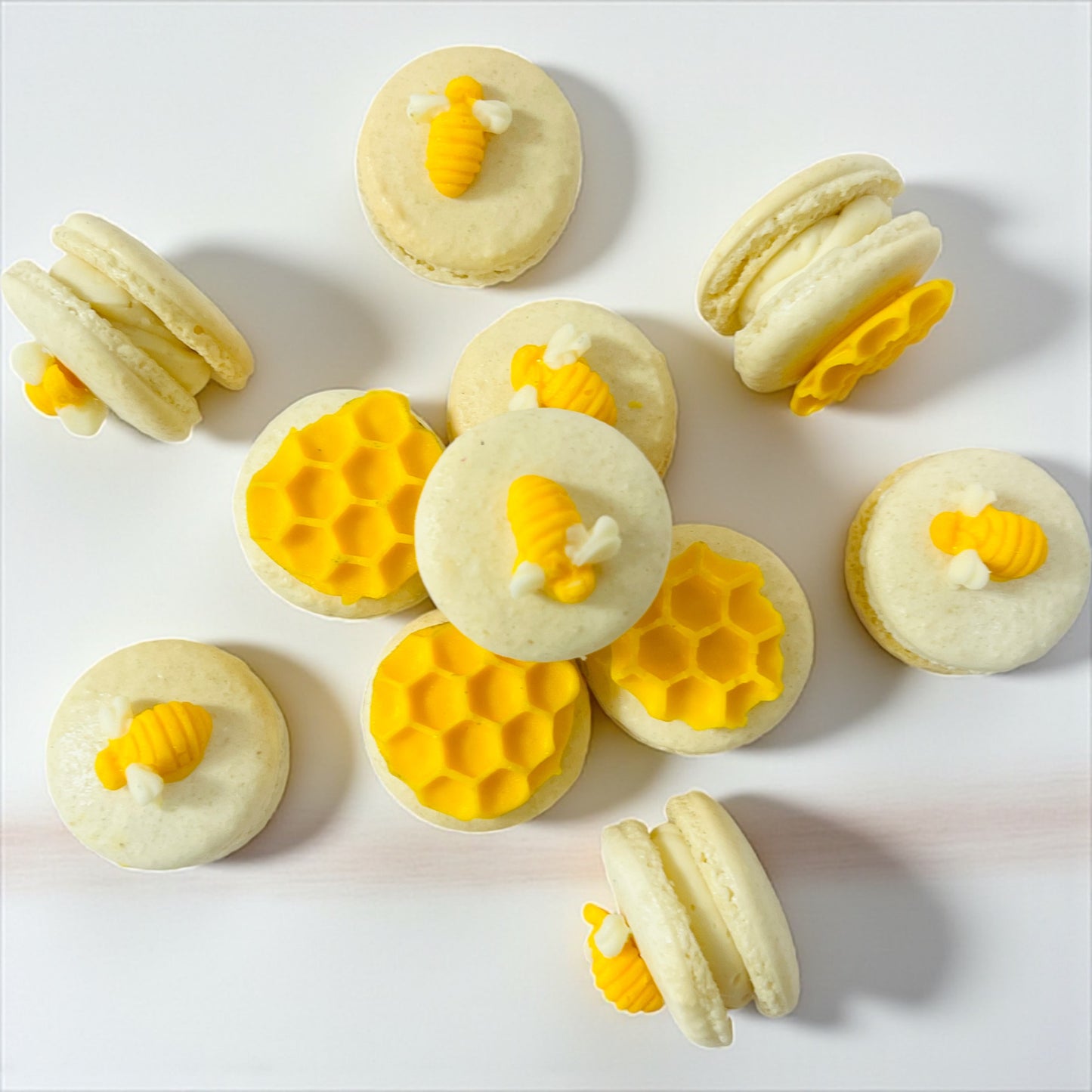 Golden Hive French Macarons – Customizable Flavors