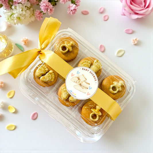 Golden Baby Shower Macarons – Customizable Flavors